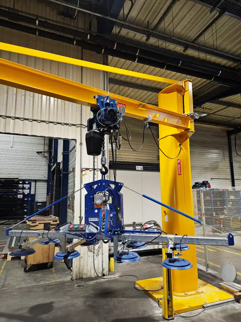 Montage Potence 1,5T palonnier à ventouses